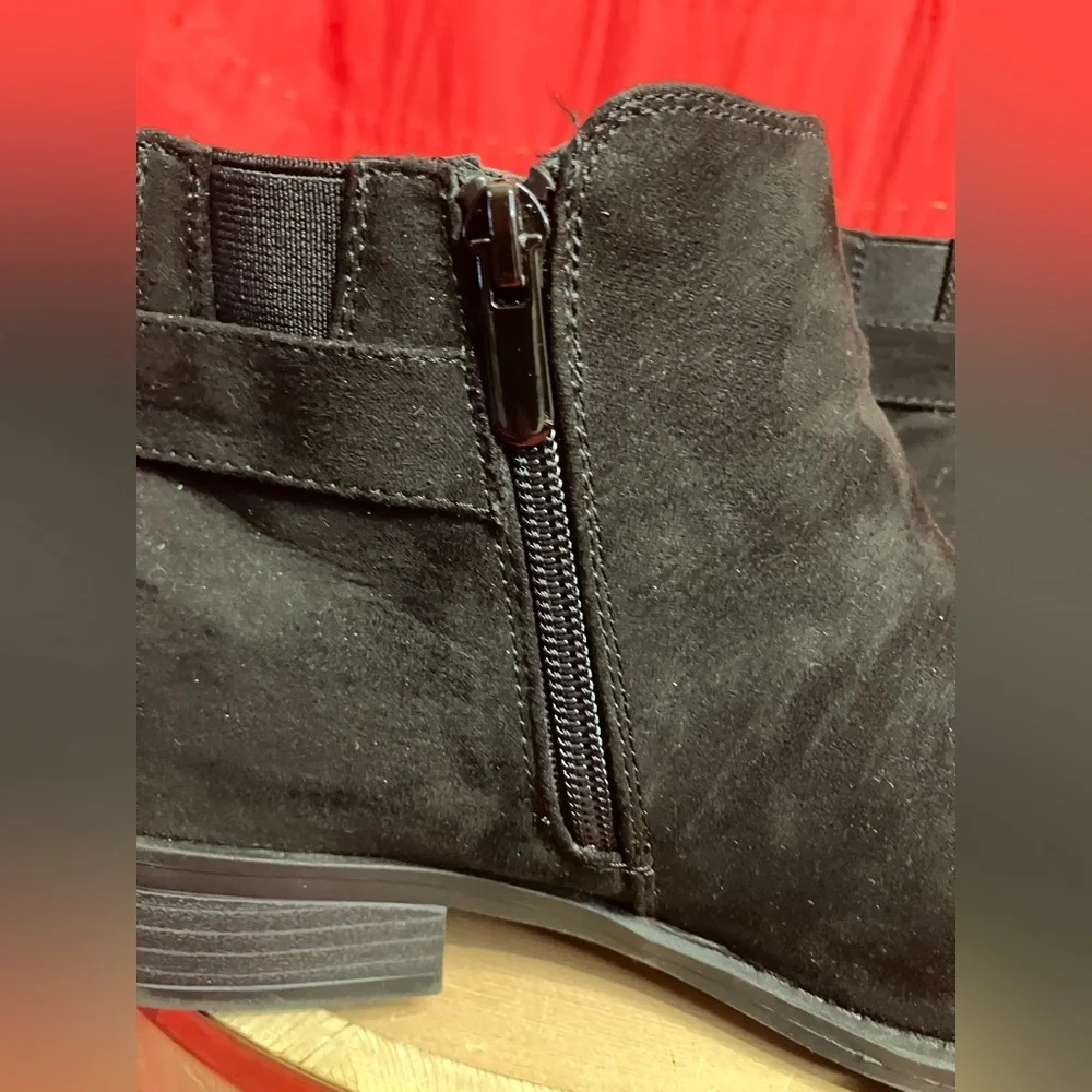 Torrid‎ Sweater Bootie Womens Black Ankle Buckle Outdoor Winter Comfort Wide 8WW